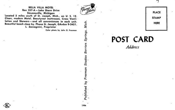 Bella-Villa Motel and Restaurant (Bella Villa Motel, Super 8 by Wyndham, Park Inn) - Vintage Postcard 2 (newer photo)